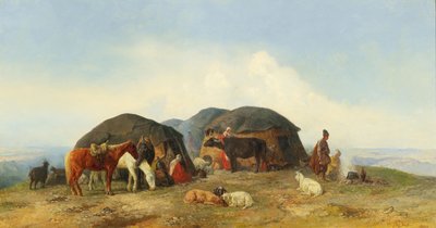 Vilande boskapsskötare i norra Kaukasus, 1874. av Fyodor Ilyich Baykov