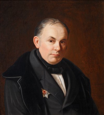 Porträtt av poeten Vasily Zhukovsky 1783-1852, 1854 av Fyodor Ivanovich Igin