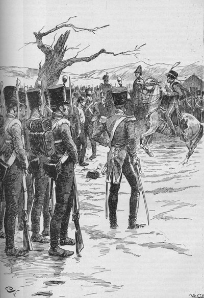 En husar rusade in med nyheten att fienden var över oss!, 1895, 1902 av GB