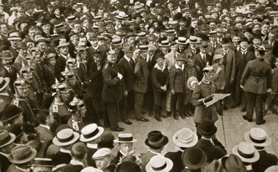 Kaisers krigsproklamation läses upp, Berlin, Tyskland, 4 augusti 1914 av GPA