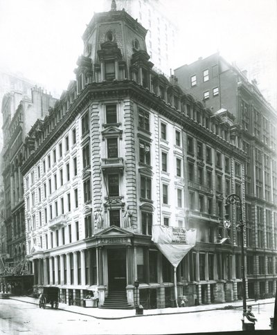 J.P. Morgan Building, Wall Street, New York City (gelatinsilverfoto) av G.P. Hall und Sohn