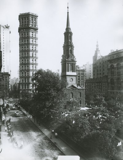 St Pauls Chapel, Vesey and Church Streets, New York City av G.P. Hall und Sohn