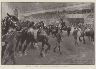Kungen på Shire Horse Show i Lantbrukshallen, 27 februari av G.S. Amato