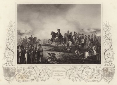 Hertigen av Wellington och hans stab vid Waterloo av G.W. Terry