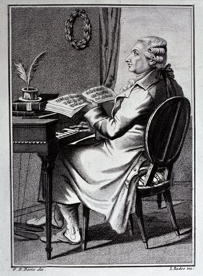 Porträtt av Antonio Sacchini teckning av G. B. Bosio