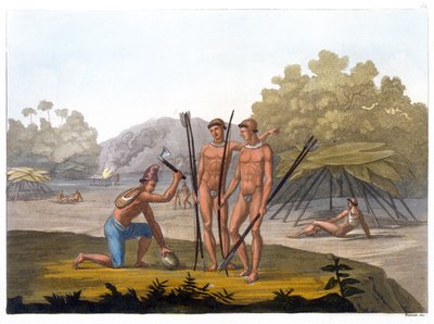 Patacho Tribesmen (färggravyr) av G. Bramati