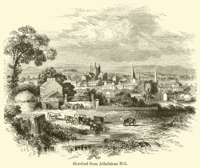 Hereford från Athelstane Hill av G. F. Sargent