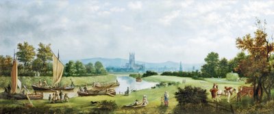 Glorious Summer, Gloucester från nordväst, 1879 av G. F. Walton