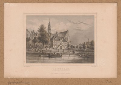 Utsikt över Westerkerk i Amsterdam från Keizersgracht Amsterdam, Westerkerk Keizersgracht (titel på objekt) av G. Hess