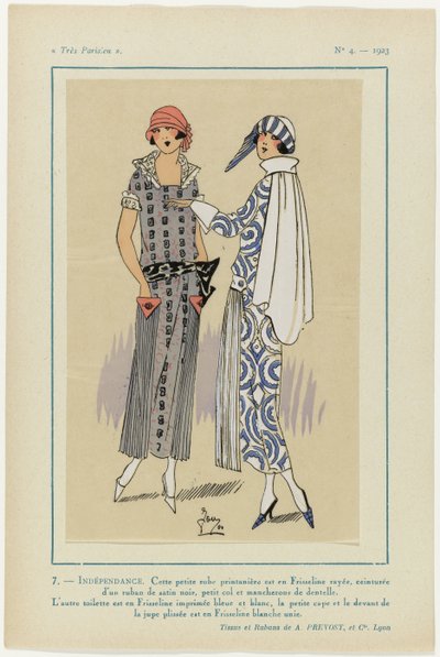 Mycket parisisk, 1923, nr 4: 7- SJÄLVSTÄNDIGHET. Den här lilla klänningen... av G P. Joumard