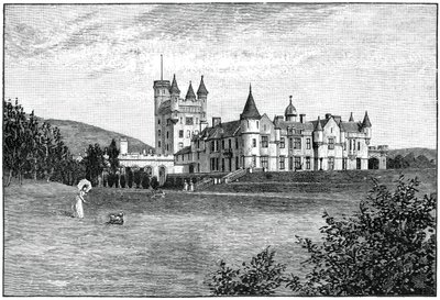 Balmoral Castle från nordväst, Aberdeenshire, Skottland, 1900. av G. W. Wilson and Company