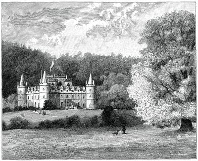 Inveraray Castle, västra Skottland, 1900. av G. W. Wilson and Company