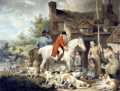 Utanför en Country Alehouse, graverad av William Ward av G. and Ward J. Morland