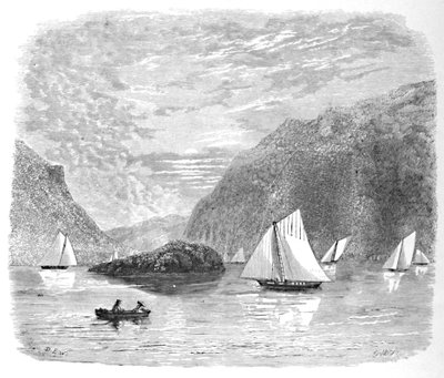 Ingången till höglandet nära Newburgh, 1883 av G. Wyand