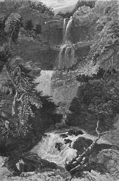 Panorama över Trenton Falls, 1883 av G. Wyand