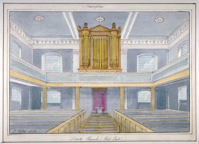 Interiör av Holy Trinity Church, Newington, Southwark, London, 1826 av G Yates