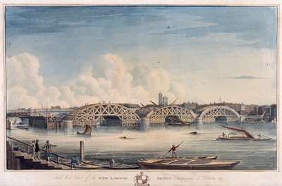 新しいロンドン橋、ロンドン、1827年スウェーデン語 av G Yates