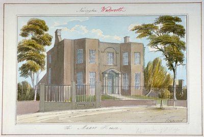 The Manor House, Newington, Southwark, London, 1826 av G Yates