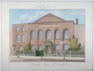 West Street Independent Chapel, Southwark, London, 1826 av G Yates