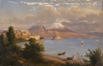 Neapel med Vesuvius av G. von Guirardi