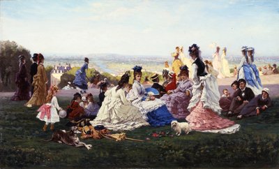 Söndag i Bellevue, 1874 av Gabriel Amable de Lafoulhouze