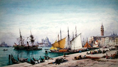 Venezia (akvarell på papper) av Gabriel Carelli