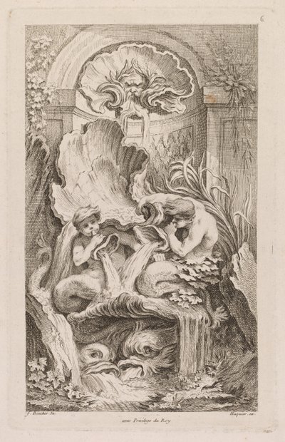 Fontänernas bok: nr 6, ca. 1736. av Gabriel Huquier