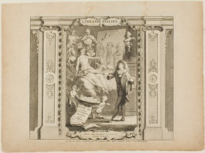 Italian Theatre, frontispice till Livre de Scenes Comiques av Gabriel Huquier