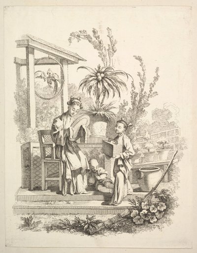 Toaletten, ca. 1742. av Gabriel Huquier