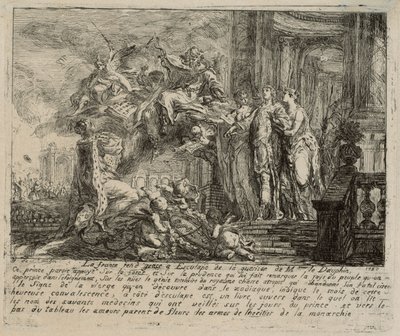 Allegori om dauphinens konvalescens av Gabriel Jacques de Saint Aubin