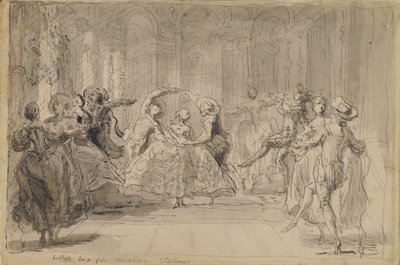 Balett från "The Rival Fairies" av Gabriel Jacques de Saint Aubin