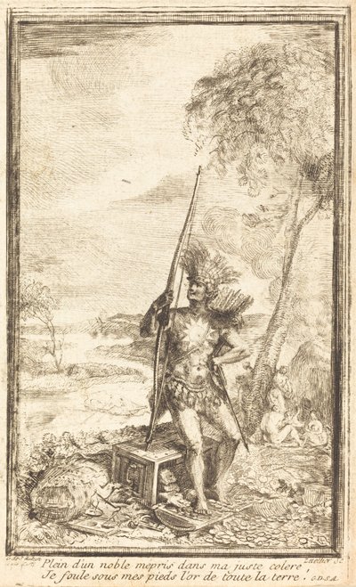 Frontispice: Allegorisk komposition (Composition allegorique) av Gabriel Jacques de Saint Aubin