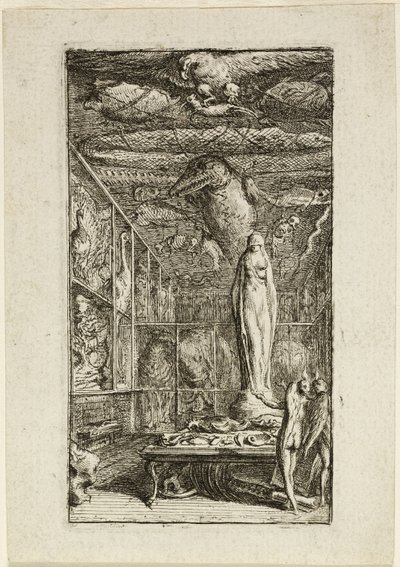 Frontispice för Almanach Historico-Physique av Gabriel Jacques de Saint Aubin
