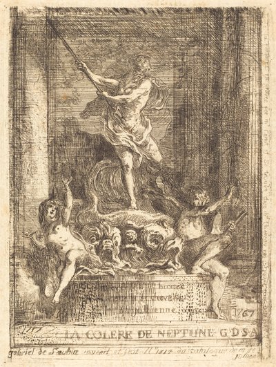 Till Neptunus ilska av Gabriel Jacques de Saint Aubin