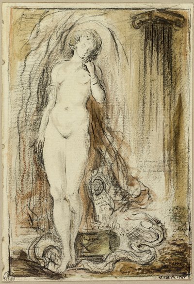 Pandora av Gabriel Jacques de Saint Aubin