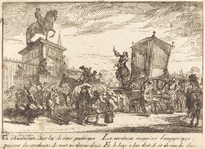 Charlatan (Le charlatan) av Gabriel Jacques de Saint Aubin