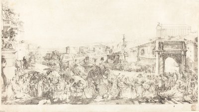 Pompeius triumf i Rom av Gabriel Jacques de Saint Aubin