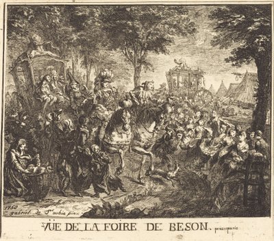 Utsikt över Bezons-mässan av Gabriel Jacques de Saint Aubin