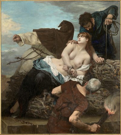 Scen för inkvisitionen i Spanien av Gabriel-Joseph-Marie-Augustin Ferrier