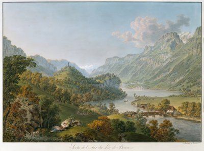 Ausfluss der Aare aus dem Brienzersee von Gabriel Lory