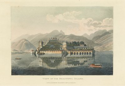 Utsikt över den vackra ön Isola Bella, Lago Maggiore, före 1820. av Gabriel Ludwig Lory