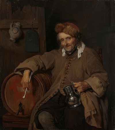 Den gamla drinkaren. Omkring 1661-63 av Gabriel Metsu