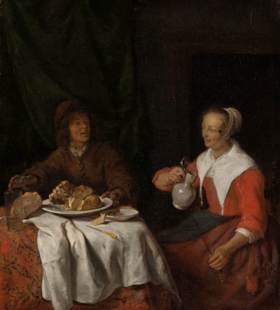 Man och kvinna vid en måltid av Gabriel Metsu
