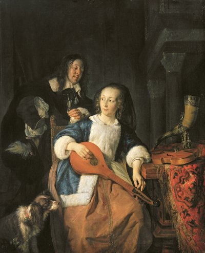 Cittern-spelaren av Gabriel Metsu