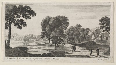 Landskap med figurer av Gabriel Perelle