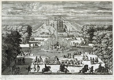 Apollobassängen i trädgårdarna på slottet i Versailles - av Perelle, sent 1600-tal av Gabriel Perelle