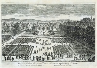 Utsikt över Jardin des Plantes på 1600-talet, av Perelle av Gabriel Perelle