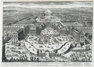 Utsikt över hedersgården i Chateau de Versailles - av Perelle, sent 1600-tal av Gabriel Perelle