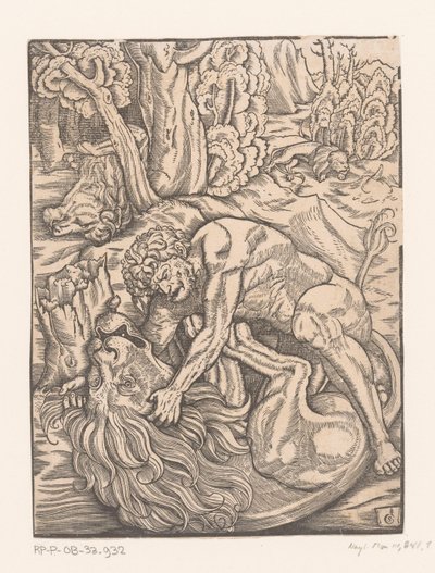 Hercules slåss mot det Nemeiska lejonet Labours of Hercules (serietitel) av Gabriel Salmon