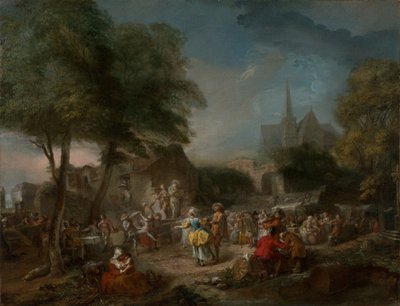 Den lantliga dansen, ca 1760-1762 (olja på duk) av Gabriel de Saint-Aubin